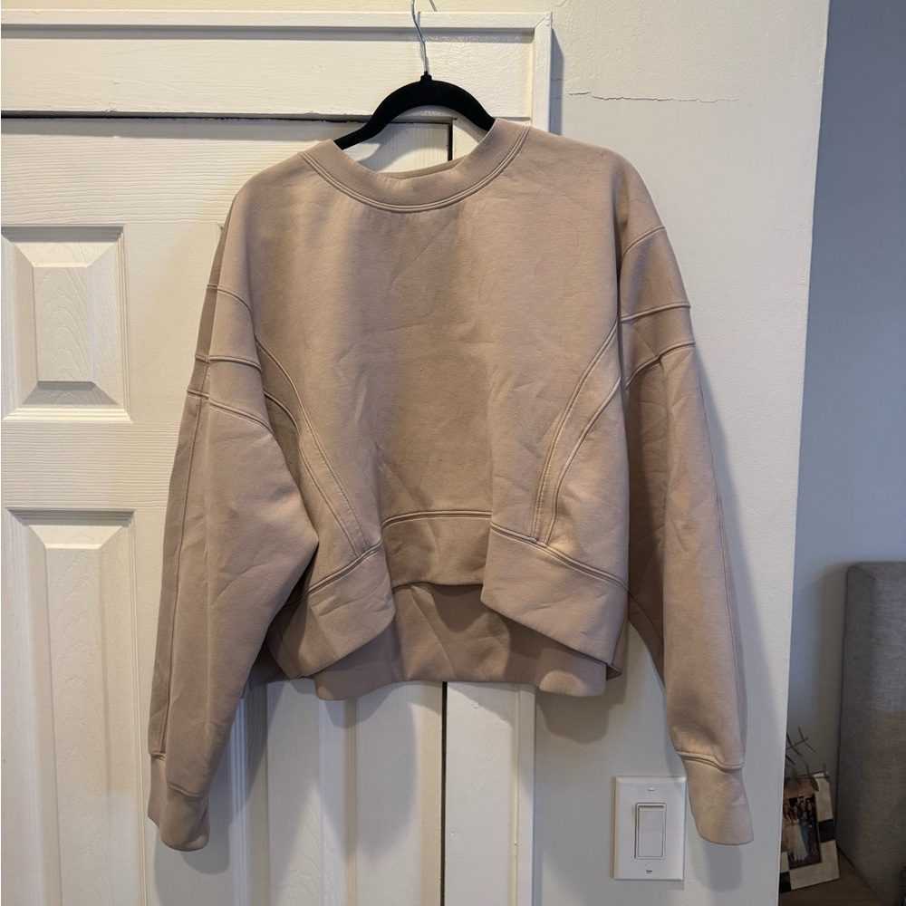Abercrombie beige Cropped Sweatshirt
